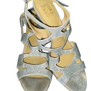 Naturalizer Baylor Sliver Glitter Sandal Size 11